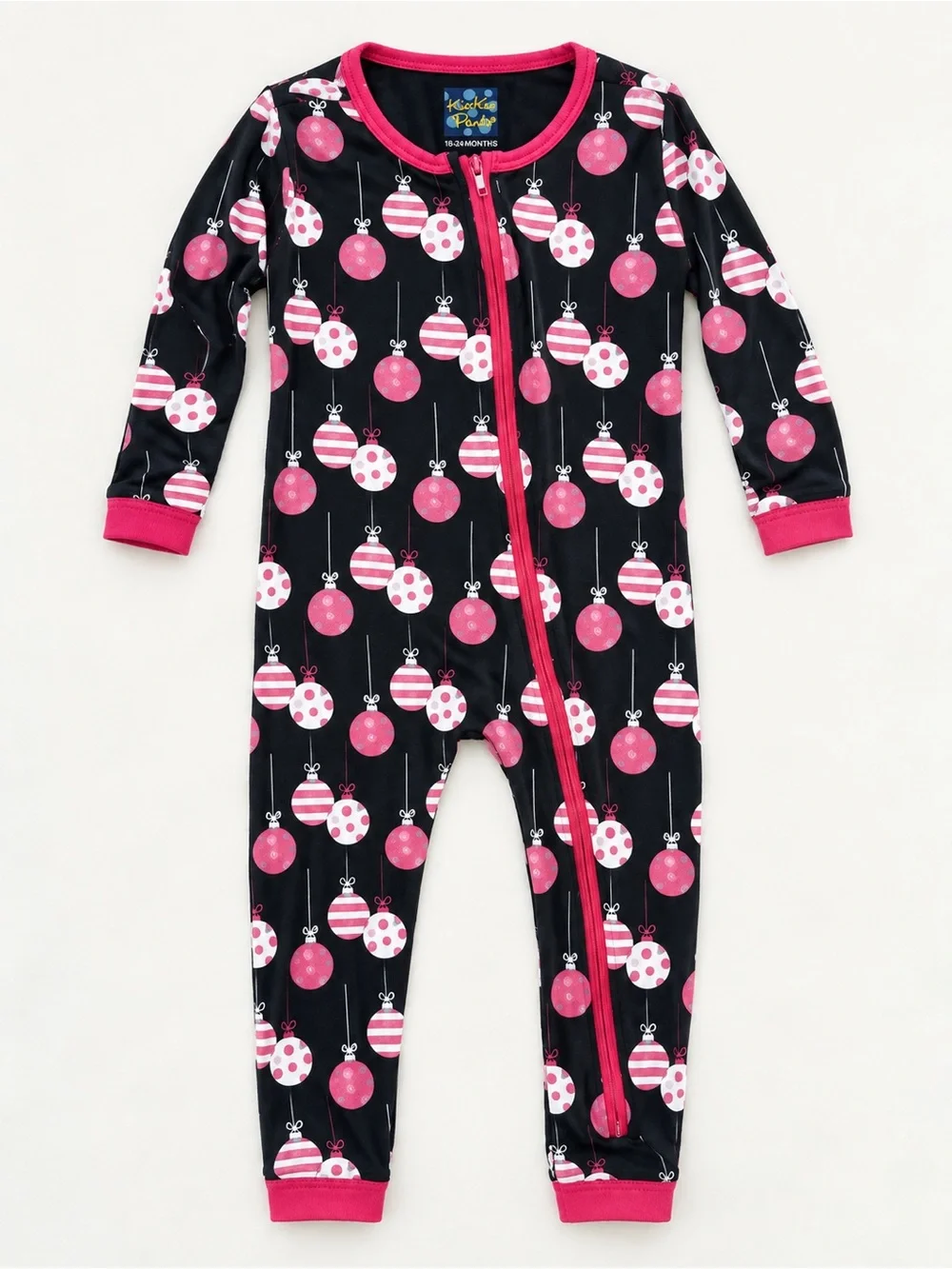 KicKee Pants 18-24M Christmas Ornament Footless Zip Pajamas